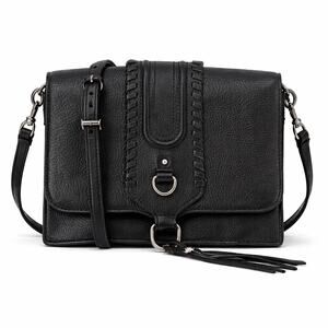 Rebecca Minkoff Paige Whipstitch Crossbody Black Leather Tassel